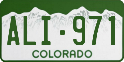 CO license plate ALI971
