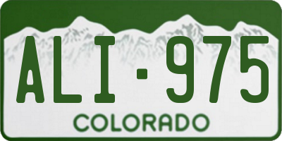 CO license plate ALI975