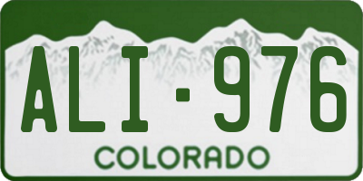 CO license plate ALI976
