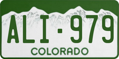 CO license plate ALI979