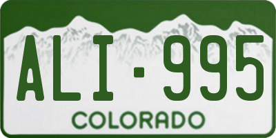 CO license plate ALI995