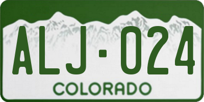 CO license plate ALJ024