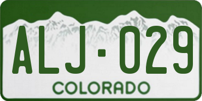 CO license plate ALJ029
