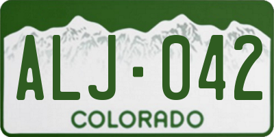 CO license plate ALJ042