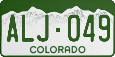 CO license plate ALJ049