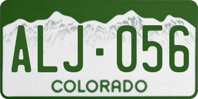 CO license plate ALJ056