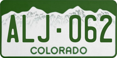 CO license plate ALJ062