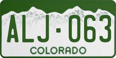 CO license plate ALJ063