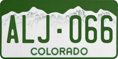 CO license plate ALJ066