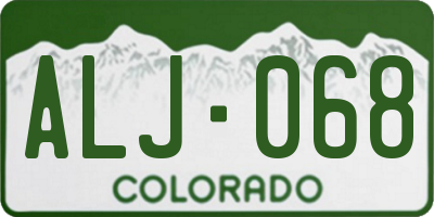 CO license plate ALJ068