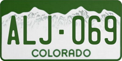CO license plate ALJ069
