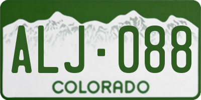 CO license plate ALJ088