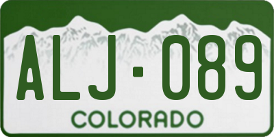 CO license plate ALJ089