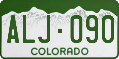 CO license plate ALJ090