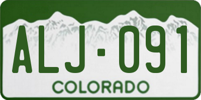 CO license plate ALJ091