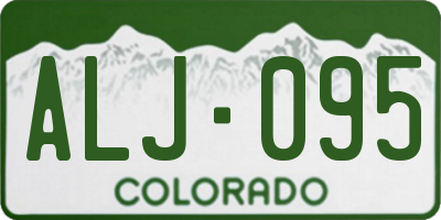 CO license plate ALJ095