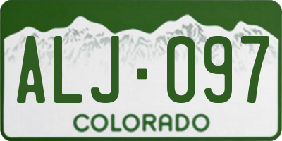 CO license plate ALJ097