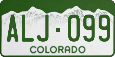 CO license plate ALJ099