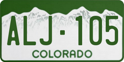CO license plate ALJ105