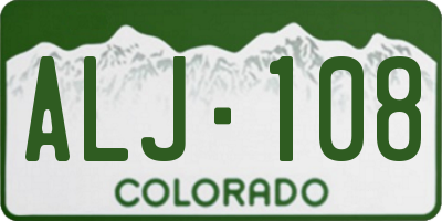CO license plate ALJ108