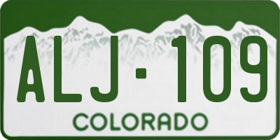 CO license plate ALJ109