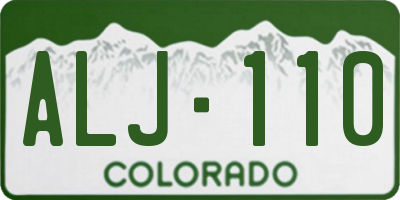 CO license plate ALJ110