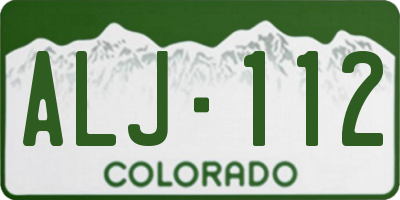 CO license plate ALJ112