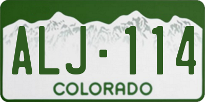 CO license plate ALJ114