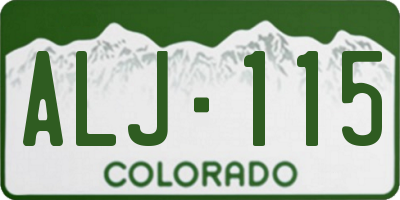 CO license plate ALJ115