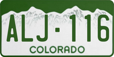 CO license plate ALJ116