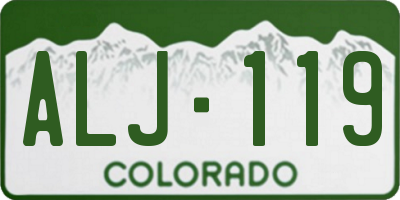 CO license plate ALJ119