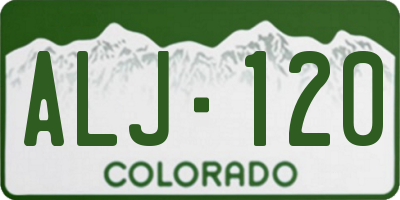 CO license plate ALJ120