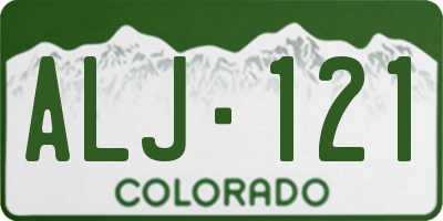 CO license plate ALJ121
