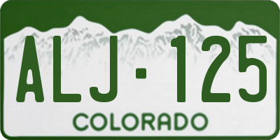 CO license plate ALJ125