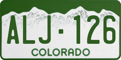 CO license plate ALJ126