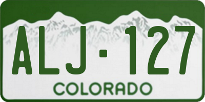 CO license plate ALJ127