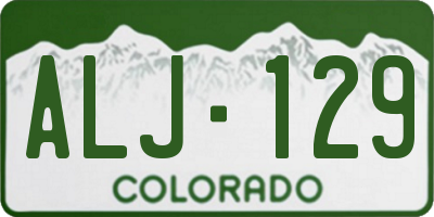 CO license plate ALJ129