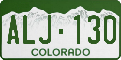 CO license plate ALJ130