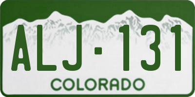 CO license plate ALJ131