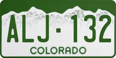 CO license plate ALJ132