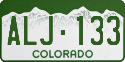 CO license plate ALJ133