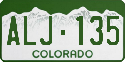 CO license plate ALJ135