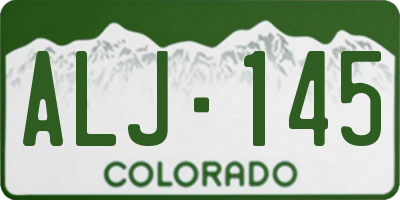 CO license plate ALJ145