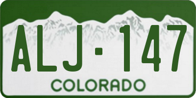 CO license plate ALJ147