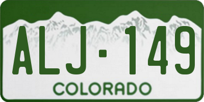 CO license plate ALJ149
