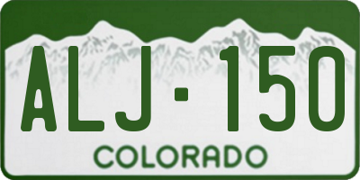 CO license plate ALJ150