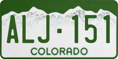 CO license plate ALJ151