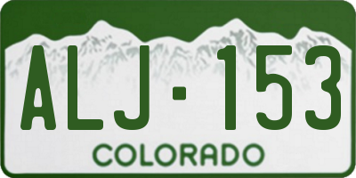 CO license plate ALJ153