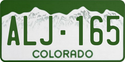 CO license plate ALJ165
