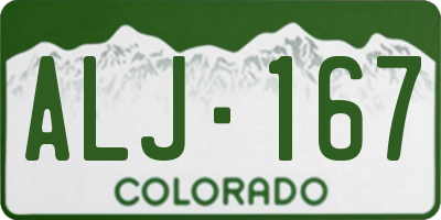 CO license plate ALJ167